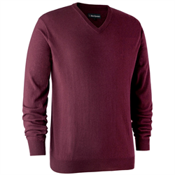 Deerhunter Kingston m v-hals - burgundy Front